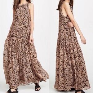 Fame & partners leopard printed maxi dress women’s size‎ 2